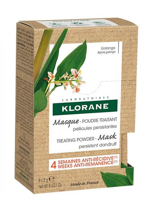 Klorane Antipelliculaire Masque Poudre Traitant au Galanga 8 Sachets